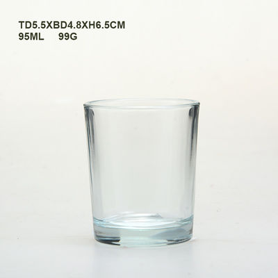 Customized Small Glass Votive Candle Holders 95ML With Thick Base