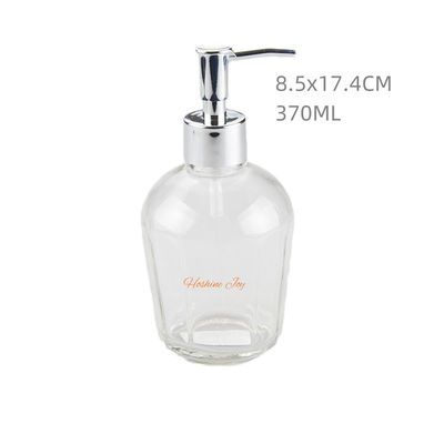 OEM 13oz Glass Soap Dispenser Bottles With Plastic Pump Versatile