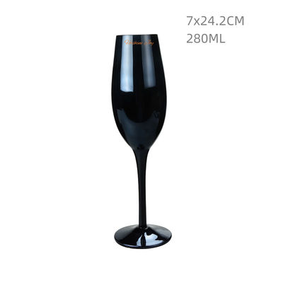 OEM Honeycomb Wine Glass Handmade Wine Decanter 280ML Black Colored