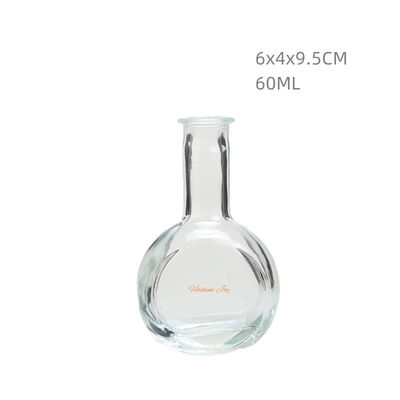 Clear Glass Diffuser Bottles 60ML Decorative Glass Reed Diffuser FDA