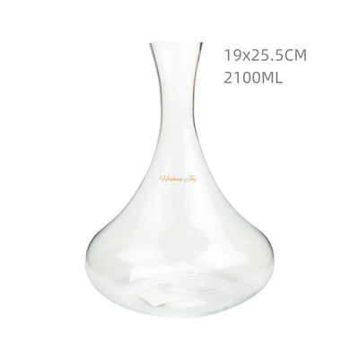 2100ml Large Wine Glass Decanter Round Shape Custom Wine Decanter