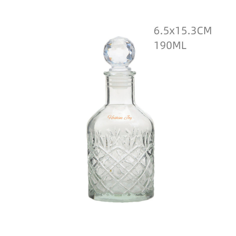 Reusable Perfume Oil Glass Bottles Clear Glass Car Diffuser Bottles 190ML