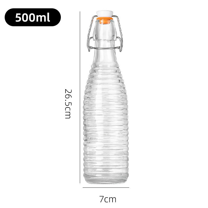 500ML Clear Glass Milk Bottles Leak Proof Reusable Dishwasher Safe Classic