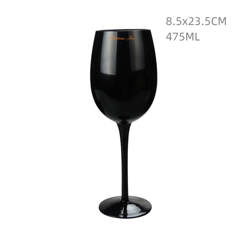 475ML Black Colored Wine Glass Handmade Exquisite Craftsmanship