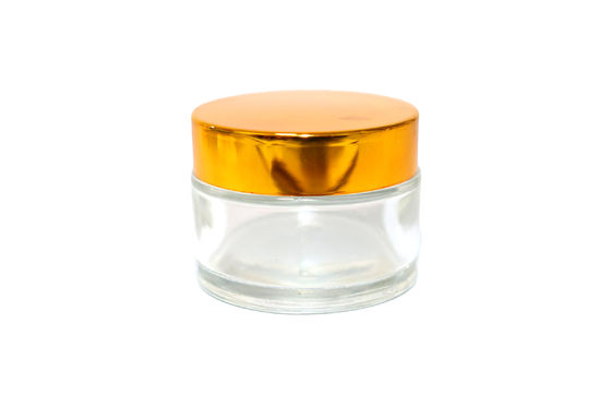 50 ml pojemników kosmetycznych z przejrzystego szkła z szybowcową pokrywą
